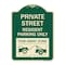 Signmission Private Street Private Street Resident Parking Tow Away Zone Aluminum Sign, 24" x 18", G-1824-23240 A-DES-G-1824-23240 - alternate 1